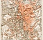 Baden (Baden-Baden) city map, 1909