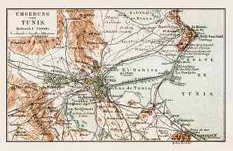 Map of the environs of Tunis, 1913