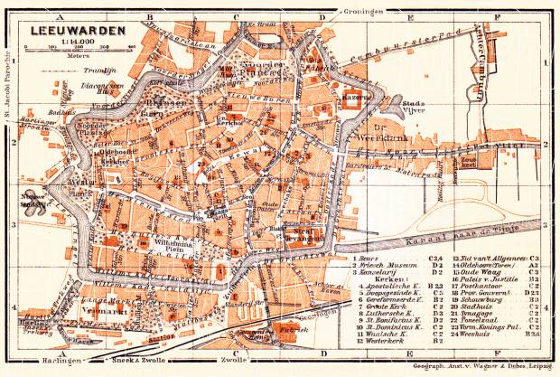 Leeuwarden city map, 1904. Use the zooming tool to explore in higher level of detail. Obtain as a quality print or high resolution image