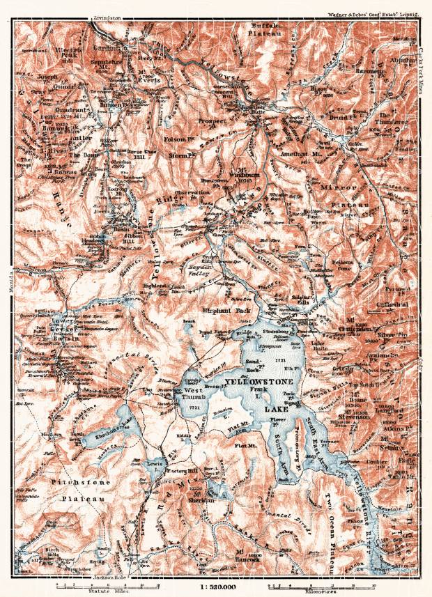 High Resolution Yellowstone National Park Map Dolly Gabrila