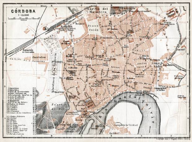 Córdoba city map, 1913. Use the zooming tool to explore in higher level of detail. Obtain as a quality print or high resolution image
