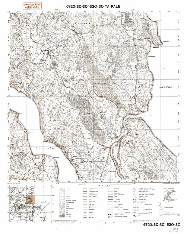 Solovjovo. Taipale. Topografikartta 404208. Topographic map from 1937. Use the zooming tool to explore in higher level of detail. Obtain as a quality print or high resolution image