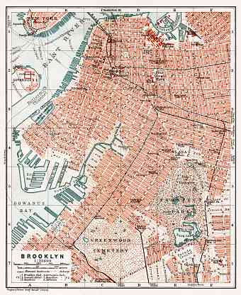 Brooklyn city map, 1909