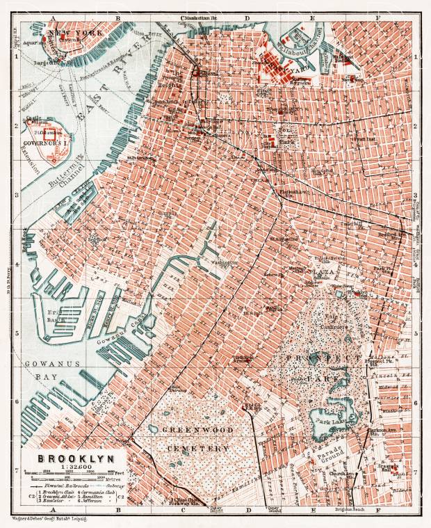 Brooklyn city map, 1909. Use the zooming tool to explore in higher level of detail. Obtain as a quality print or high resolution image