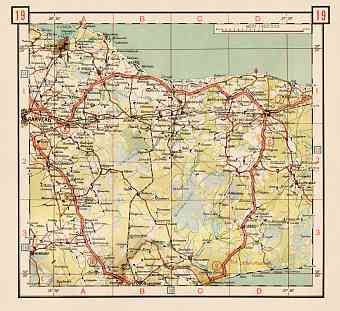 Estonian Road Map, Plate 19: Jõhvi. 1938