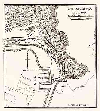 Constanța city map, 1905