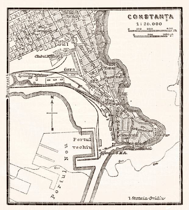 Hermannstadt (Sibiu), city map. Environs of Hermannstadt map, 1911