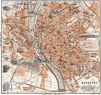 Budapest city map, 1911