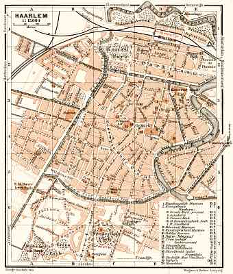 Haarlem city map, 1909