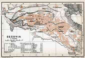 Segovia city map, 1913
