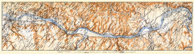 Map of the Course of the Rhine from Bonn to Coblenz, 1906. Use the zooming tool to explore in higher level of detail. Obtain as a quality print or high resolution image