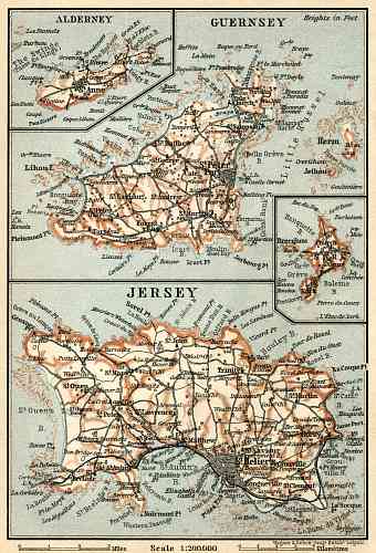 Channel Islands maps, 1913