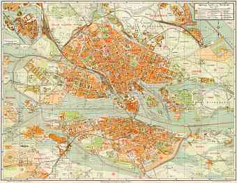 Stockholm city map, 1922