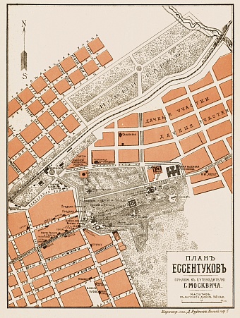 Yessentuki town plan, 1912