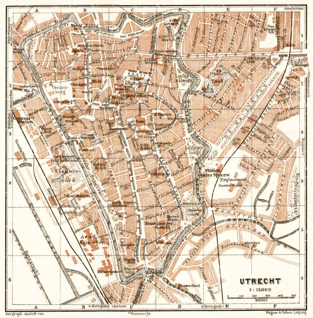 Utrecht city map, 1909. Use the zooming tool to explore in higher level of detail. Obtain as a quality print or high resolution image