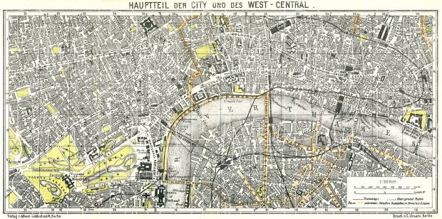 London, city centre map, 1911. Use the zooming tool to explore in higher level of detail. Obtain as a quality print or high resolution image