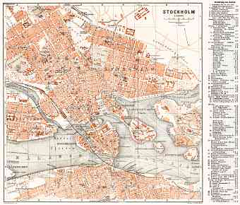 Stockholm city map, 1910