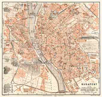 Budapest city map, 1913