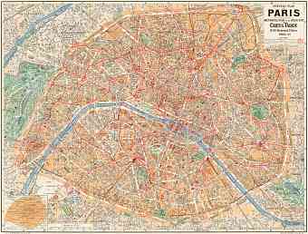 Paris city map, 1928
