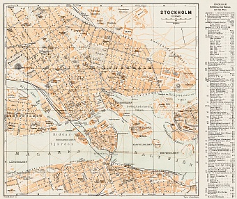 Stockholm city map, 1929
