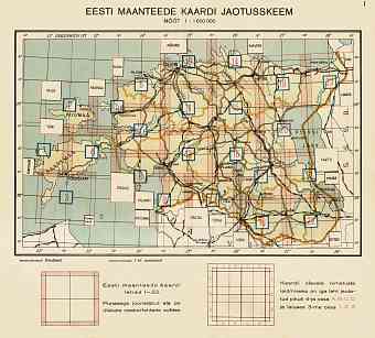Estonian Road Map Sectional Plane, 1938