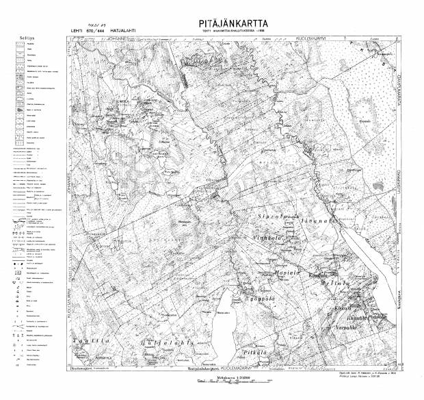 Aleksandrovka. Hatjalahti. Pitäjänkartta 402109. Parish map from 1938. Use the zooming tool to explore in higher level of detail. Obtain as a quality print or high resolution image