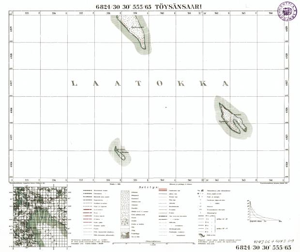 Rantasaari, Tejsjansaari Islands. Rantasaari, Töysänsaari. Topografikartta 414306, 414309. Topographic map from 1930. Use the zooming tool to explore in higher level of detail. Obtain as a quality print or high resolution image