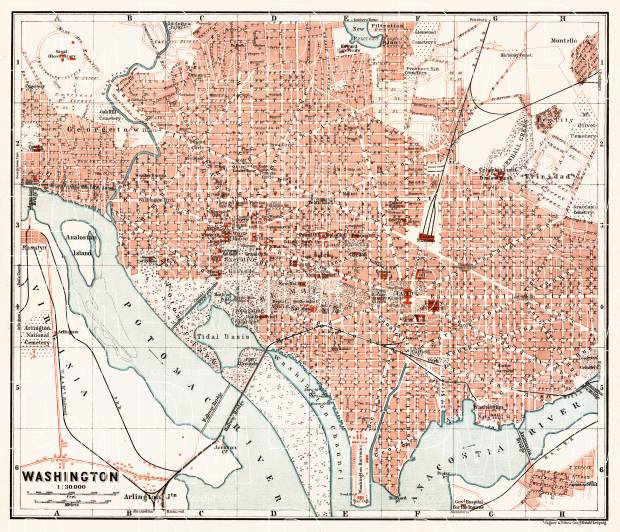 Washington city map, 1909. Use the zooming tool to explore in higher level of detail. Obtain as a quality print or high resolution image