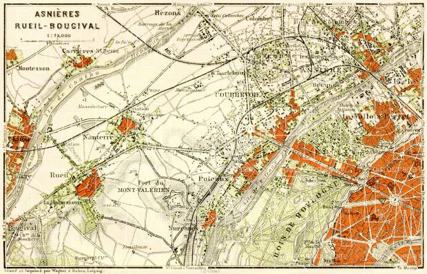 Asniéres, Eueil-Bougival map, 1903. Use the zooming tool to explore in higher level of detail. Obtain as a quality print or high resolution image