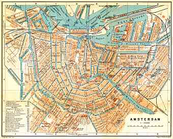 Amsterdam city map, 1904