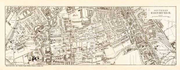 Edinburgh city map, southern part (South Edinburgh), 1908. Use the zooming tool to explore in higher level of detail. Obtain as a quality print or high resolution image