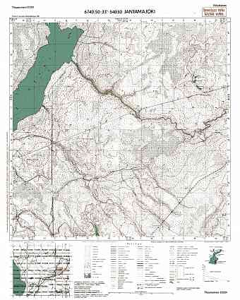 Jandeba. Jantamajoki. Topografikartta 513301. Topographic map from 1942