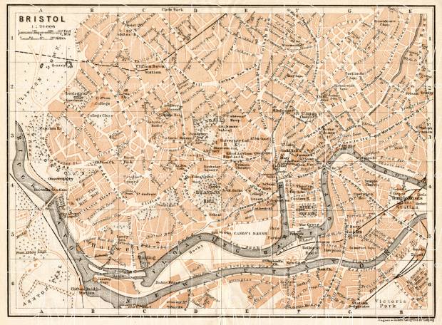 Bristol city map, 1906. Use the zooming tool to explore in higher level of detail. Obtain as a quality print or high resolution image