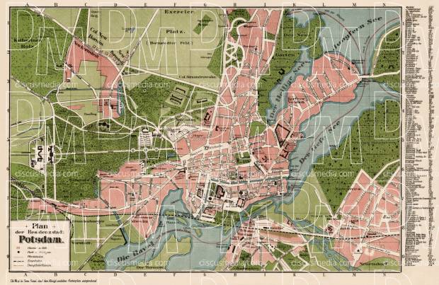 Potsdam city map, 1902. Use the zooming tool to explore in higher level of detail. Obtain as a quality print or high resolution image