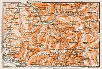 Map of the environs of the monastery of All Saints (Allerheiligen), 1909