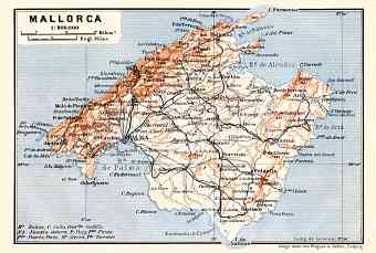 Mallorca map, 1929