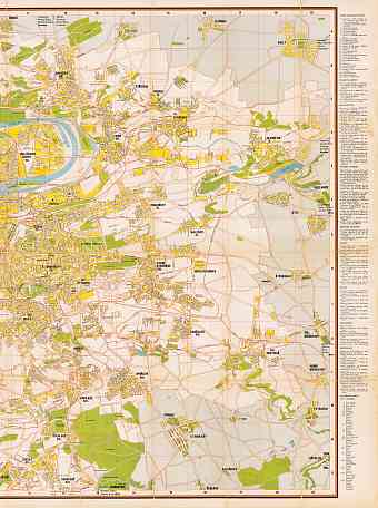 Prague (Praha) city map, 1944 - RIGHT HALF
