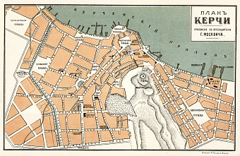 Kerch city map, 1905