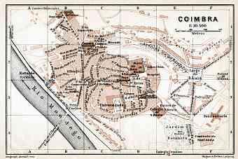Coimbra city map, 1913