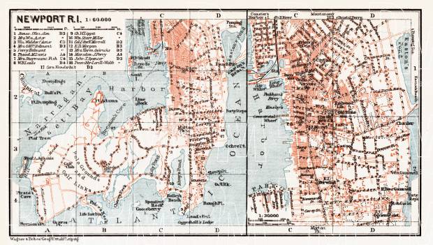 Newport, city map. Map of the Environs of Newport, 1909. Use the zooming tool to explore in higher level of detail. Obtain as a quality print or high resolution image
