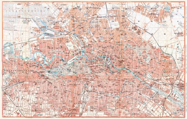 Berlin city map, 1910. Use the zooming tool to explore in higher level of detail. Obtain as a quality print or high resolution image
