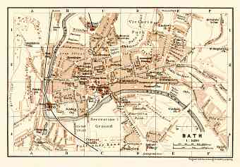 Bath city map, 1906