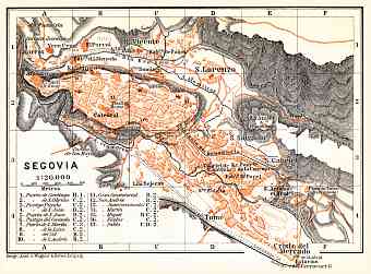 Segovia city map, 1899