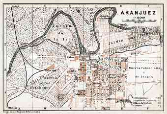 Aranjuez city map, 1913