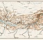 Danube River course map from Passau to Vienna, 1903