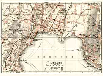 Lugano city map, 1913