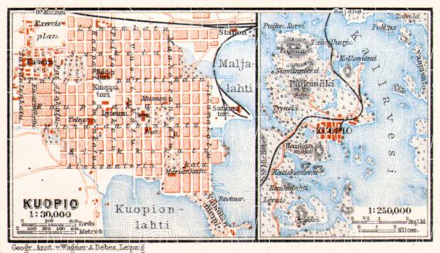 Kuopio city map, 1914. Use the zooming tool to explore in higher level of detail. Obtain as a quality print or high resolution image