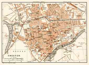 Chester city map, 1906