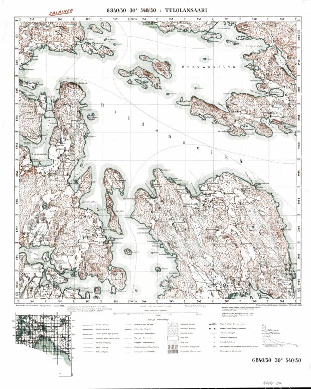 Tulolansaari. Topografikartta 414402. Topographic map from 1938. Use the zooming tool to explore in higher level of detail. Obtain as a quality print or high resolution image