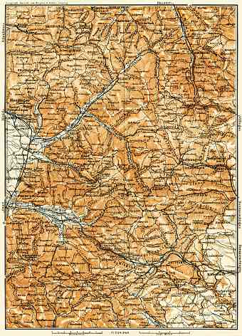 Map of the Southern Black Forest (Schwarzwald), 1906